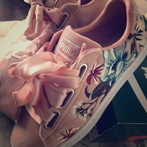 Puma Basket Weave Embroidered Sneaker